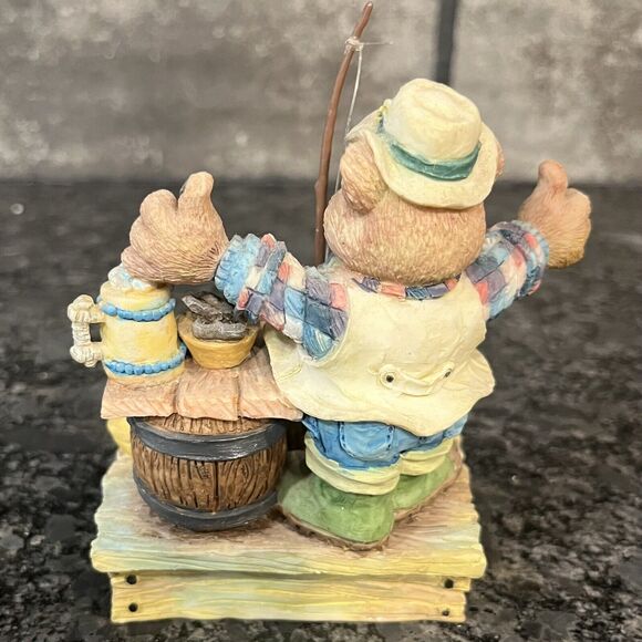 Enesco Moose Creek Crossing “A Toast to the One That Got Away” 1996 Bear #188379 - Picture 4 of 6